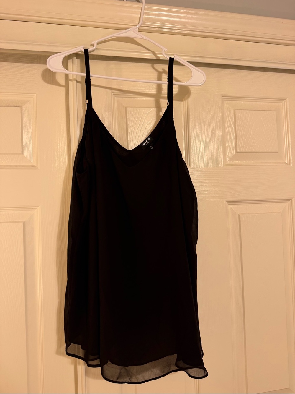 Torrid Black Chiffon Sophie Tank